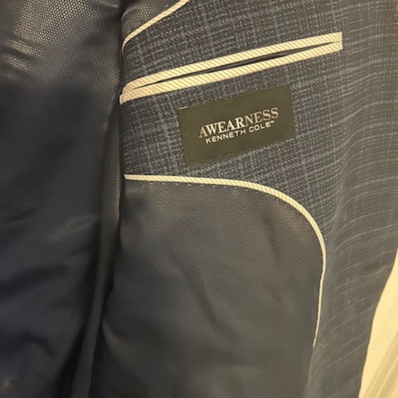 Kenneth Cole Awareness Linen Suit Jacket 48L Slim Fit - Picture 4 of 5